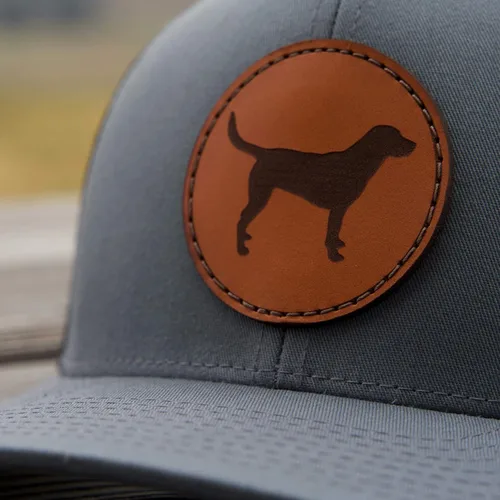 Miniatura 2 de Palouse Prairie Lab Labrador Retriever Cuero Patch Hat Laboratorio Amarillo, Laboratorio Chocolate, Negro Regalo Lab Trucker Hat Sombrero