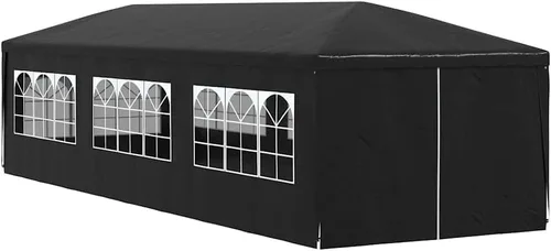 Miniatura 13 de vidaXL Tienda de campaña para fiestas al aire libre, 9 pies 10 pulgadas x 9 pies 10 pulgadas, resistente a los rayos UV y al agua, carpa de jardín
