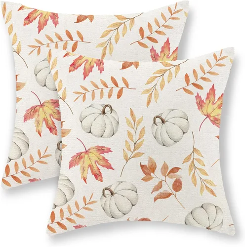 Miniatura 89 de CXMEIFLY Juego de 2 fundas de almohada de Pascua de 18 x 18 pulgadas para decoración vintage de conejo, con lazo de primavera, conejo, para Pascua02