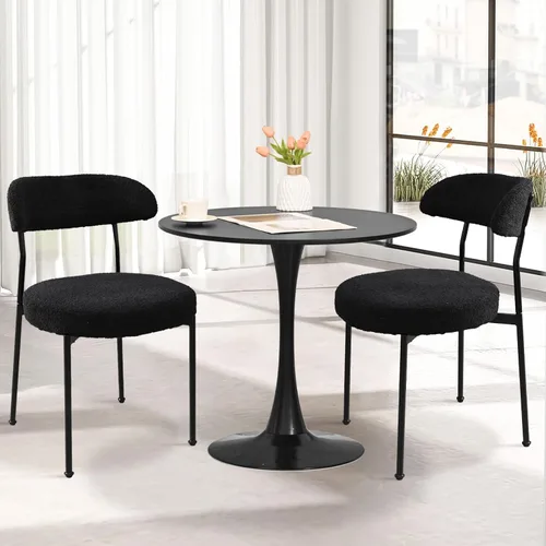 Miniatura 12 de Juego de 6 Sillas de Comedor Tapizadas de Terciopelo, Sillas Laterales de Cocina de Estilo Moderno con Ribete de Tachuelas y Patas de Madera, Anillo