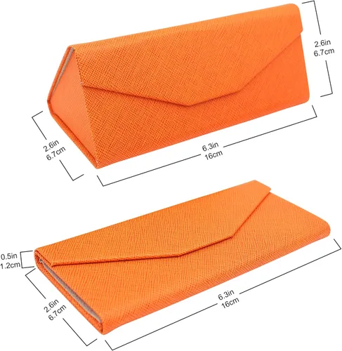 Miniatura 32 de Real Sic Funda para lentes de sol para hombres y mujeres, soporte magnético plegable para lentes de sol, inspirado en el color sólido