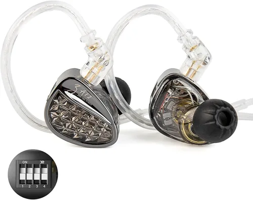 Miniatura 7 de KZ AS10 - Auriculares IEM, 5 auriculares equilibrados para controladores KZ, auriculares con cable, estéreo de alta fidelidad en el oído, Negro