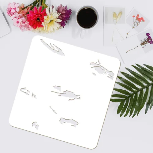 Miniatura 3 de FINGERINSPIRE 3 plantillas de camuflaje con pinceladas en capas de 11.8 x 11.8 pulgadas, plantillas de camuflaje para pintar patrones desordenados