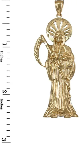 Miniatura 2 de LA BLINGZ Colgante de Papá Noel Muerte de oro amarillo de 14 quilates Metal