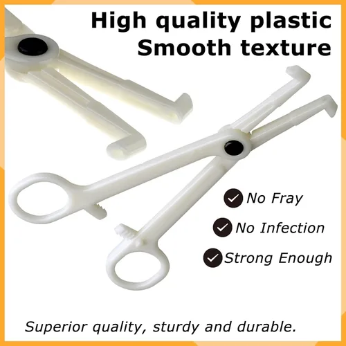 Miniatura 5 de Abrazaderas de piercing desechables – 25 abrazaderas de septum para el cuerpo, piercing de plástico para tabique, herramientas para piercing