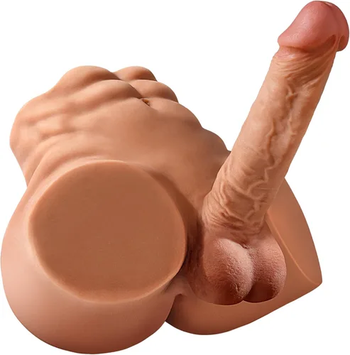 Isskis Muñeca sexual masculina de 6.8 libras con consolador, juguete sexual de torso adulto con consoladores enormes de 7.08 pulgadas para