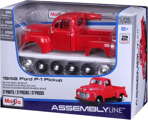 Miniatura 10 de Maisto Línea de montaje 1:24 1948 Ford F-1 Pick-up, rojo