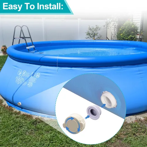 Miniatura 5 de 4569 Tapa de tapón de drenaje de piscina de 1/3 pulgadas para válvula de escape Intex, pieza de repuesto de tapa de tapón de válvula de drenaje