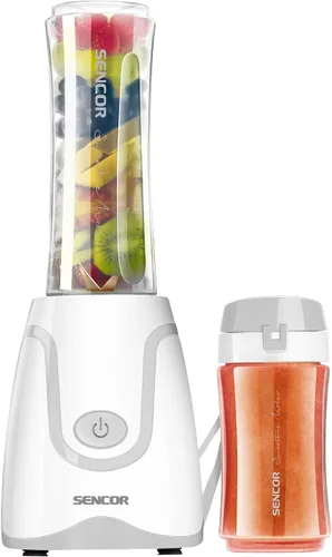 Sencor SBL2200WH Batidora de batidos de 300 W con 2 botellas resistentes a los impactos sin BPA, color blanco