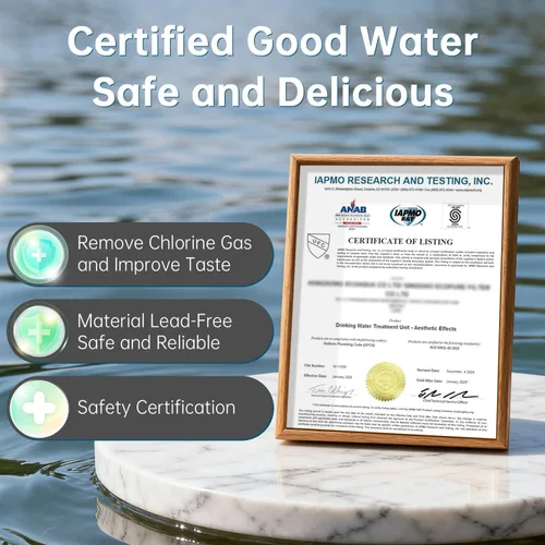Miniatura 4 de Vortopt Filtro de agua para grifo de fregadero, filtro de agua de 400 galones de capacidad de carbón activado, certificado NSF que reduce el cloro