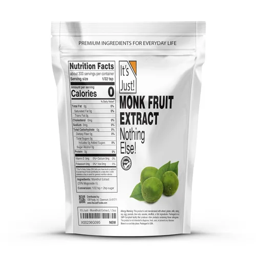 Miniatura 2 de 100% extracto de monje en polvo, edulcorante apto para ceto, fruta del monje, sin azúcar, sin OMG, no glucémico