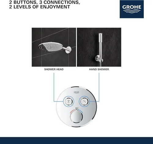 Miniatura 6 de GROHTHERM® SMARTCONTROL DOBLE FUNCIÓN TERMOSTÁTICA DE VÁLVULA
