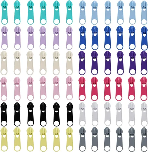 Miniatura 14 de DOITEM 31 yardas, 10 unidades de cremalleras de costura #3, cremalleras de bobina de nailon surtidos para coser con 40 deslizadores de cremallera