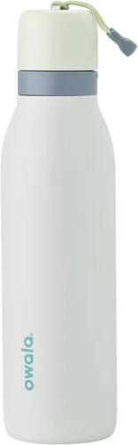 Miniatura 28 de Botella de agua aislada con tapa Twist de acero inoxidable Owala FreeSip con pajita para deportes y viajes, sin BPA, 24 onzas, Angel Food Cake