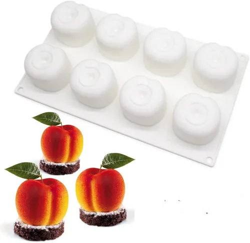 Molde de silicona para postres, molde de silicona para pastel para hornear, molde de fondant con forma de fruta para caramelo de azúcar, gelatina,