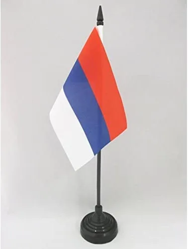 Miniatura 22 de United Kingdon Coat of arms Table Flag 5'' x 8'' - UK - British - England Desk Flag 21 x 14 cm - Black plastic stick and base - AZ FLAG Escudo