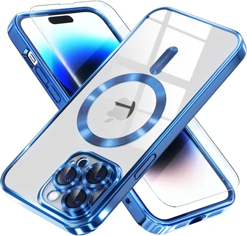 Miniatura 88 de Misea Funda magnética para iPhone 14 compatible con MagSafe [nunca amarillenta] [protección contra caídas de grado militar] protector completo
