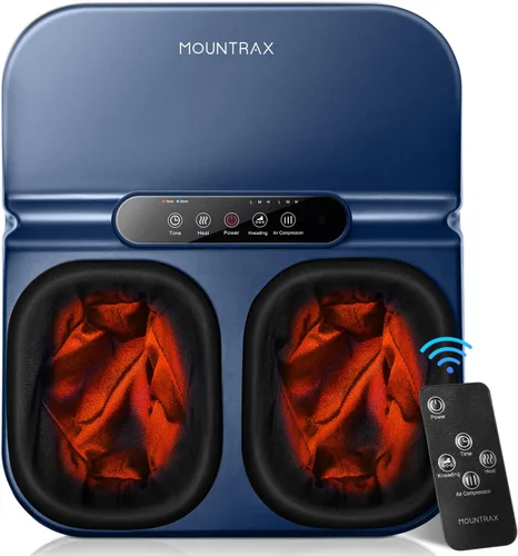 MOUNTRAX Máquina Masajeador de Pies con Calor, Masajeador de Pies para Fascitis Plantar, Dolor de Neuropatía, Masajeador Shiatsu de Pies con Control
