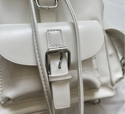 Miniatura 5 de Linda mochila estética bolsa de hombro - Mochila Kawaii Mini Mochila Daypack Coquette Harajuku Cutecore Bookbag Monedero, Beige, Mediana, Linda