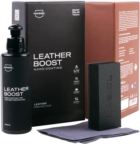 Nasiol Leatherboost Nano revestimiento para protección de cuero y acondicionador, 5.07 onzas líquidas, protección UV, evita grietas o decoloración