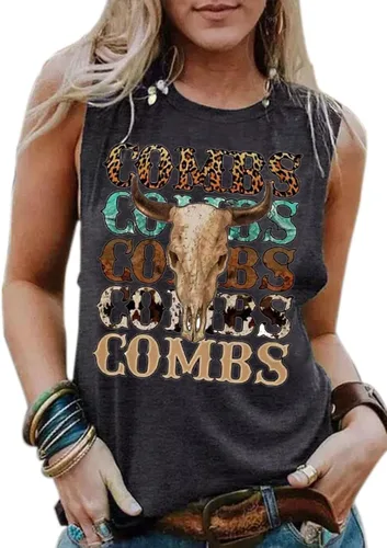 Long Live Cowboys - Camiseta sin mangas para mujer, casual, sin mangas, vintage, música country, divertida impresión gráfica, chaleco sin mangas