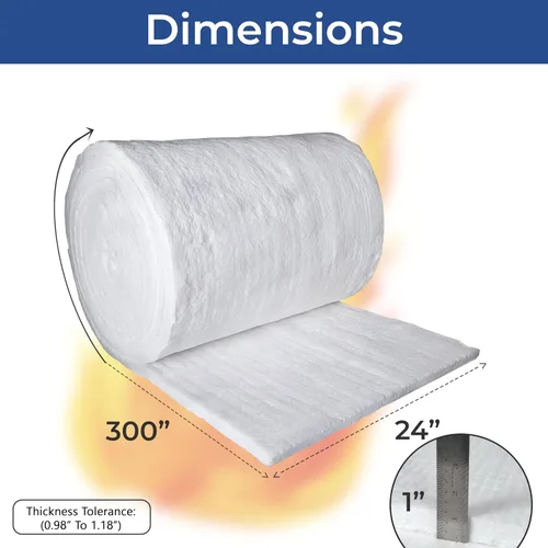Miniatura 3 de Simond Store Rollo de aislamiento de fibra de cerámica, manta aislante ignífuga para horno de pizza, forjas, horno de fundición, aislamiento