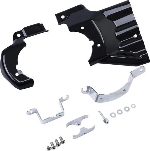 Miniatura 7 de TCT-MOTORPARTS Cubierta de interfaz de transmisión de motor negra para Harley Softail Deluxe FXST FXSTC 2007-2017