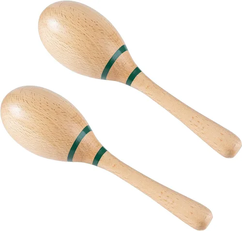 Miniatura 6 de Musfunny Maracas Sonajeros de Percusión de Mano, Material de Madera de Haya Shakers de Rumba con Sonidos Claros y Profesionales Instrumento Musical
