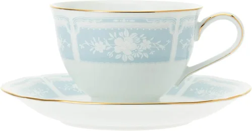 Miniatura 2 de Noritake Y9587A/1507 - Taza y platillo (café y té combinado) 220cc Racewood dorado azul porcelana fina