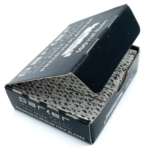 Miniatura 3 de Parker Premium Platinum 1/2 cuchillas, 200 unidades **, para maquinillas de afeitar profesionales de peluquero, afeitadoras de afeitar y maquinillas