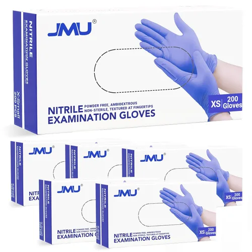 Miniatura 37 de JMU Guantes negros de nitrilo a granel mediano, caja de 1200, 3.5 mil, sin látex sin polvo