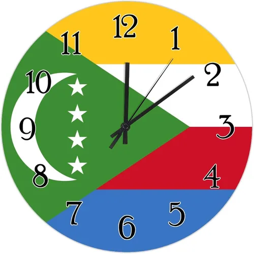 Miniatura 20 de Reloj de pared de madera con bandera de Chile, reloj de pared de cuarzo de calidad, funciona con pilas, silencioso de 12 pulgadas, reloj de pared