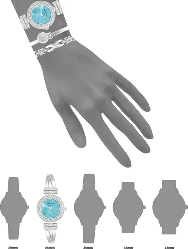 Miniatura 4 de Anne Klein Juego de reloj y pulsera con detalles de cristal prémium para mujer