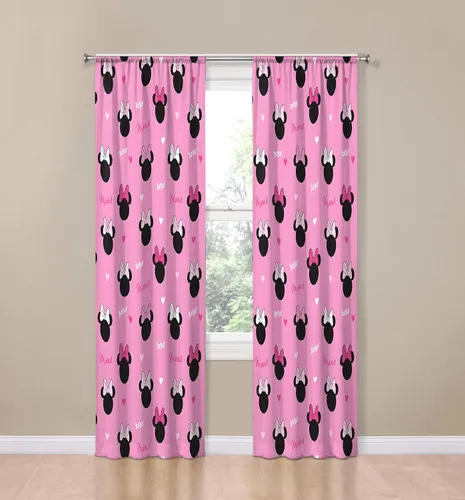 Miniatura 2 de Jay Franco Disney Minnie Mouse Hearts N Love - Cortinas de 84 pulgadas, hermosa decoración de habitación y fácil de instalar, las cortinas incluyen