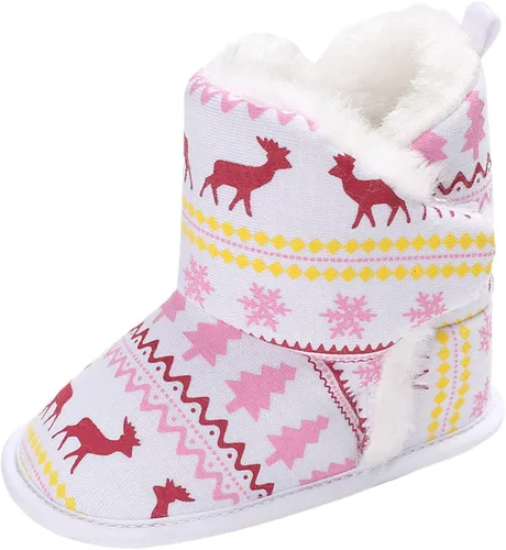 Infant Snow Boots Newborn Booties Toddler First Walkers Baby Girls Boys Crib Shoes Winter Warm Prewalker Non-Slip Footwear