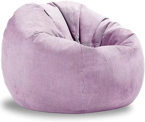 Miniatura 11 de Funda de sofá de pana para puf, puf otomano, puf grande, puff sac reclinable, asiento de esquina para el suelo, futón (color café, tamaño: 27.6 in)