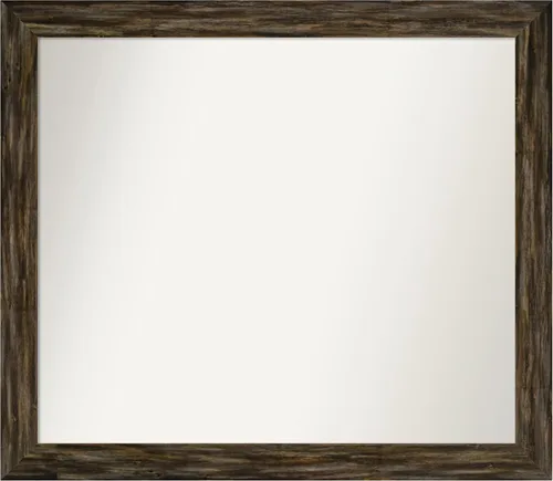 Miniatura 116 de Amanti Art Espejo de baño marrón para sobre el fregadero, 25 x 25 pulgadas, hecho a medida, espejo de tocador cuadrado marrón medio, marco de madera