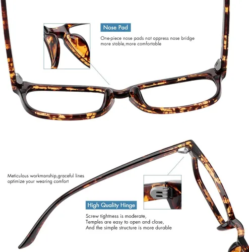 Miniatura 6 de MEETSUN - Gafas de bloqueo de luz azul, antifatiga ocular, para el dolor de cabeza (mejor sueño), lentes de lectura para computadora UV400 Paquete