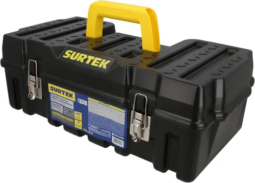 Miniatura 7 de SURTEK Caja de Herramientas - 21" x 11" x 10" Portaherramientas Móvil con Construcción de Plástico ABS Moldeado y Diseño de Cierre Metálico de Doble