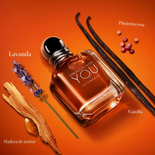 Miniatura 2 de Armani Beauty - Más fuerte contigo intensamente - Colonia para hombre - Fragancia Fougère Ambery Woody para hombre - Pimienta rosa, lavanda, notas