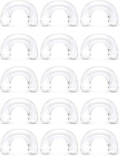 Miniatura 23 de Cisyozi 16G 14G 12G 10G 8G 6G 4G 2G Kit de Estiramiento de Retenedor de Tabique de Plástico Hipoalergénico Anillos de Tabique en Forma de U Pincher
