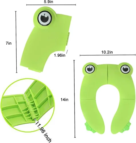 Miniatura 4 de Funda de asiento de entrenamiento para inodoro, asiento de inodoro de viaje, almohadillas de silicona antideslizantes plegables, portátil de viaje