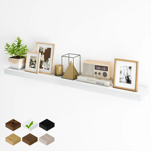 Miniatura 40 de Fun Memories Estantes flotantes para pared, estantes flotantes de 48 pulgadas de largo, juego de 1, estante colgante con soportes invisibles