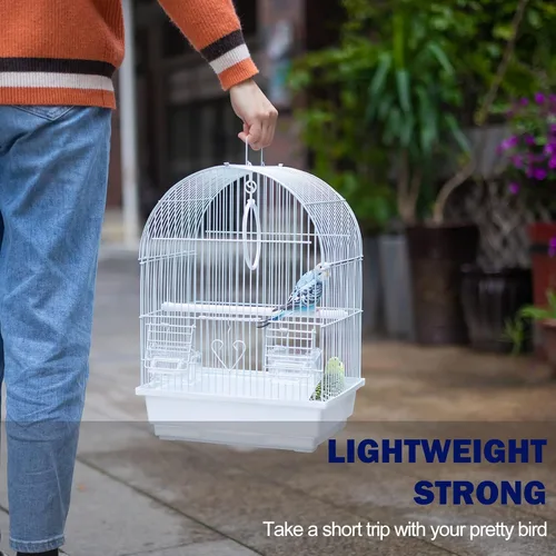 Miniatura 2 de Jaula de Viaje para Pequeñas Aves - Kit Inicial Ligero para Aves Pequeñas con Jaulas y Accesorios, Ideal para Periquitos, Tortolitos, Loros