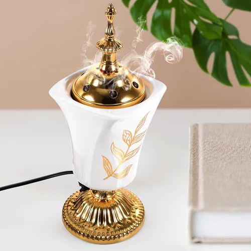 Miniatura 3 de Zerodeko Quemador de incienso enchufable Oud Quemador de resina de incienso Bakhoor Quemador eléctrico de incienso árabe Soporte de incienso