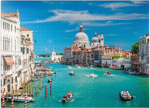 Miniatura 9 de MyPuzzle Grand Canal in The Sunshine of Summer in Venice Italy - Rompecabezas de 100 piezas prémium para adultos