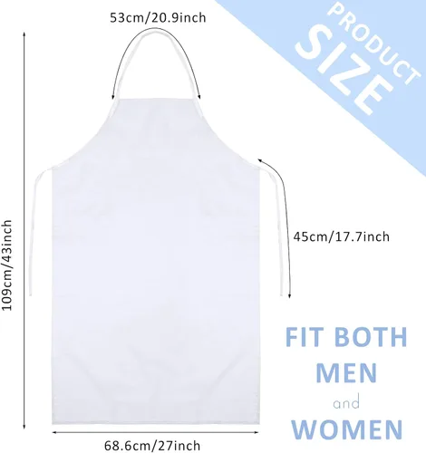 Miniatura 2 de JaGely Plastic Apron Waterproof, Unisex 43 x 27 Inch Heavy Duty PVC Apron for Dishwashing, Halloween, Kitchen