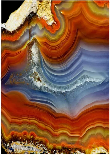 Miniatura 7 de 3dRose Banded Agate, Quartzsite, Orange and Blue 11x12 Wash Cloth for Face and Body