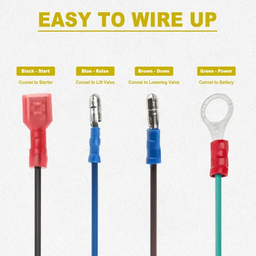 Miniatura 5 de Interruptor de control remoto de remolque de descarga de 4 cables para bomba hidráulica, bomba hidráulica de doble efecto de 12 V CC, unidad