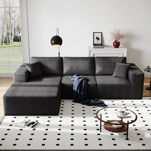 Miniatura 11 de Sofá seccional modular en forma de nube, sofá modular de combinación DIY para sala de estar, sofás de asiento de amor tejidos únicos con 2